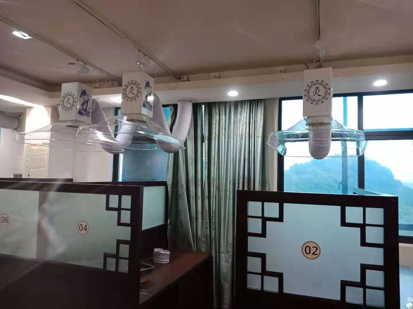 杭州中醫(yī)院(華仔)艾灸排煙系統(tǒng)安裝完工