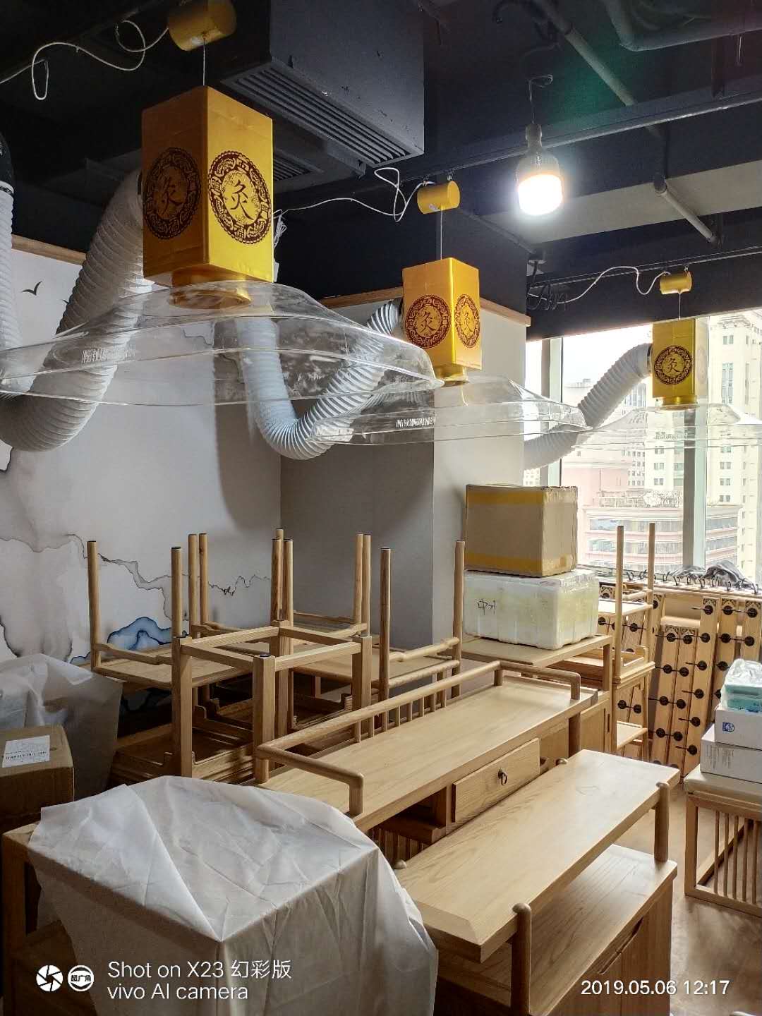 上海艾灸會(huì)所（華仔）專業(yè)艾灸排煙系統(tǒng)安裝完工